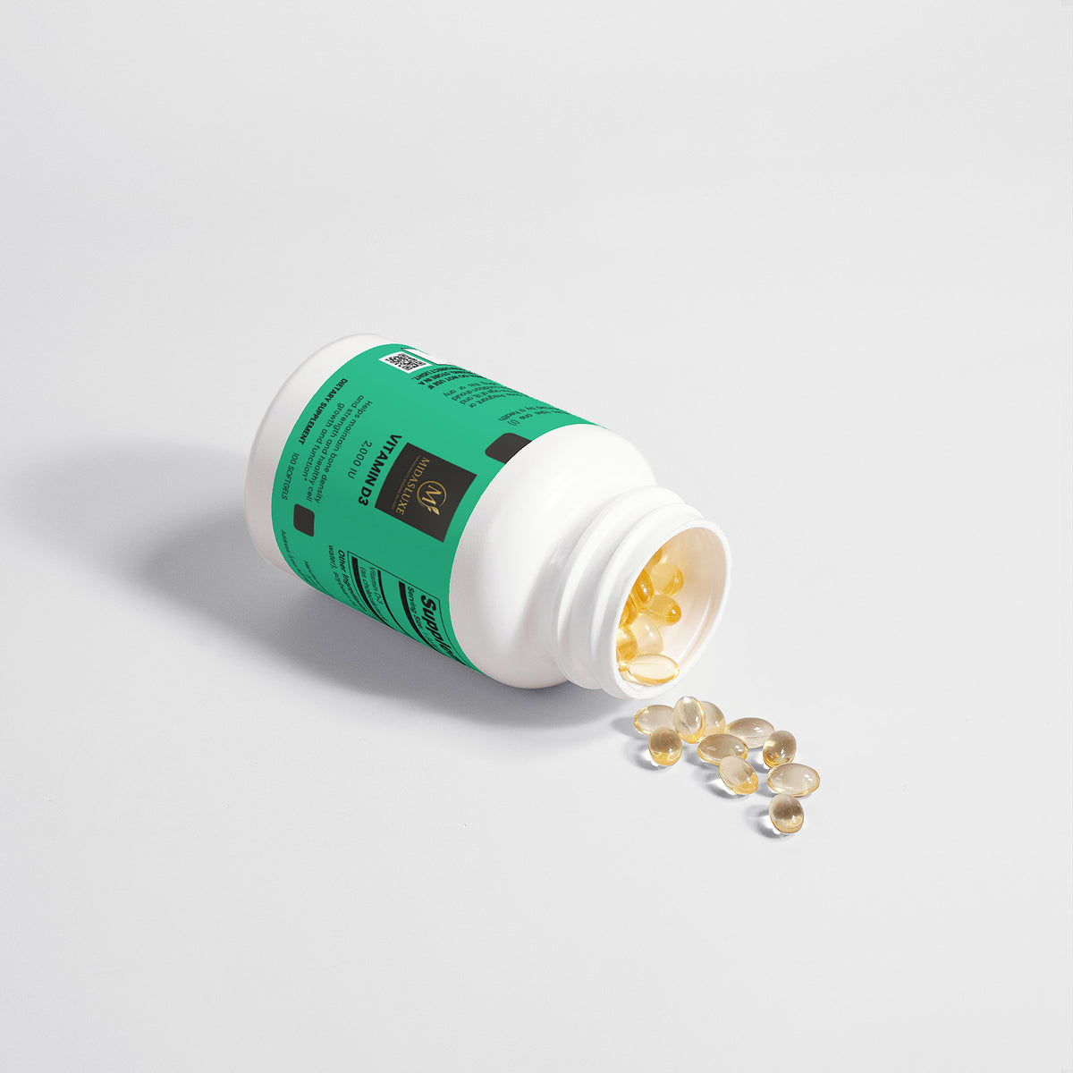 Vitamin D3 2000 IU supplement. - Midas Luxe