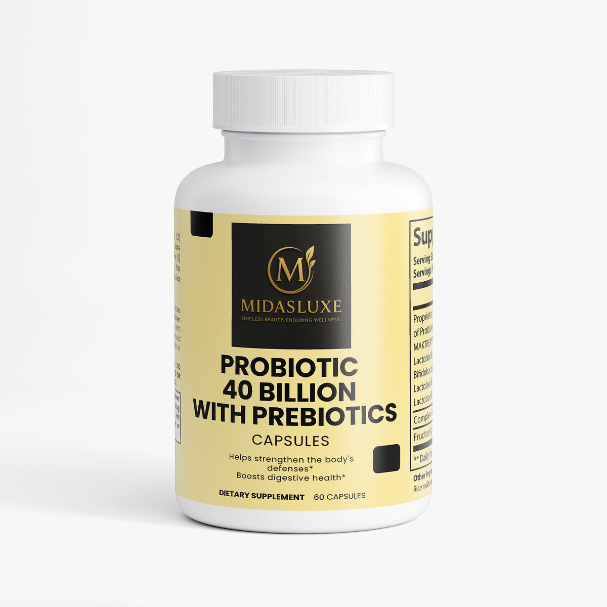40 billion probiotics with prebiotics - Midas Luxe