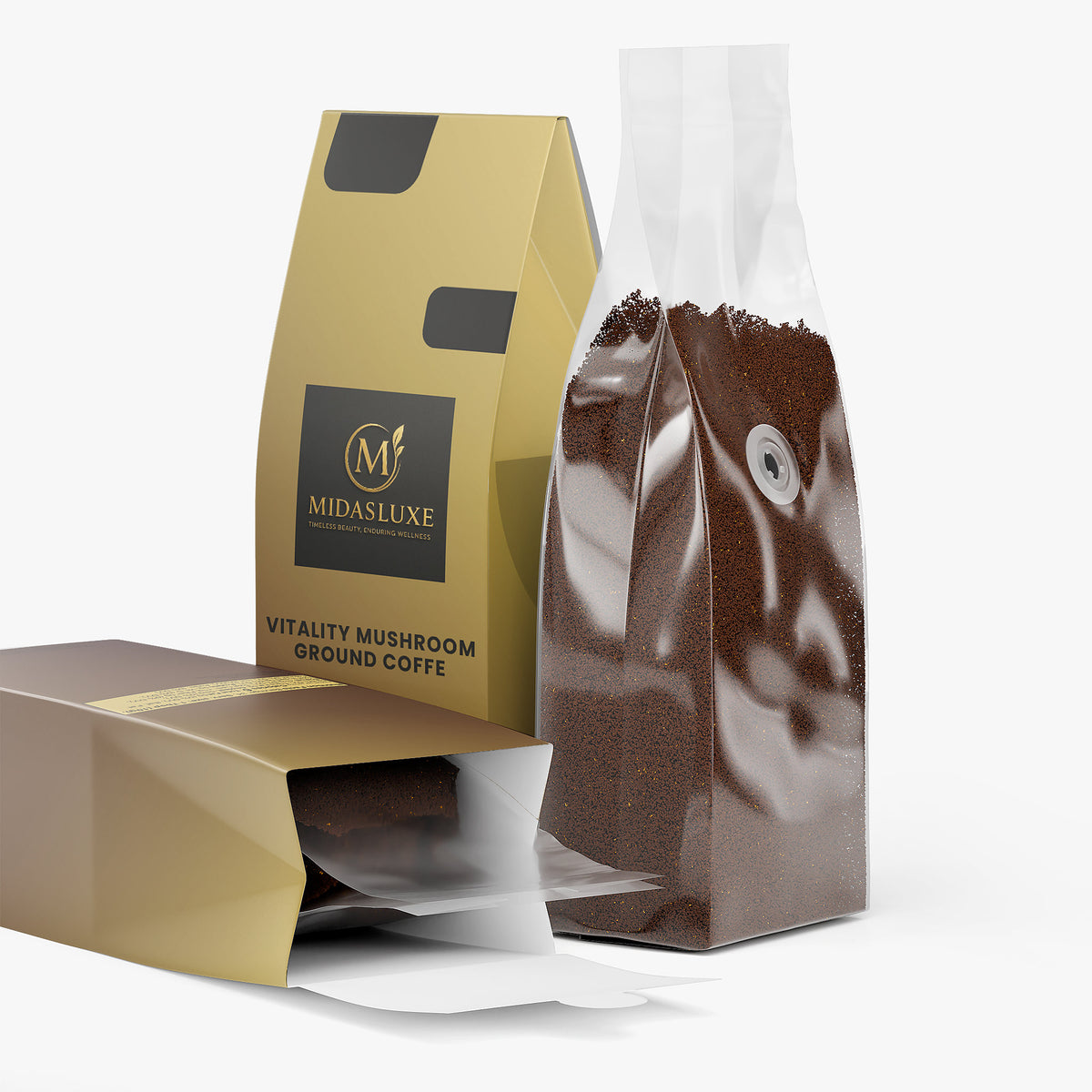 Vitality Mushroom Coffee (Medium Roast) - Midas Luxe