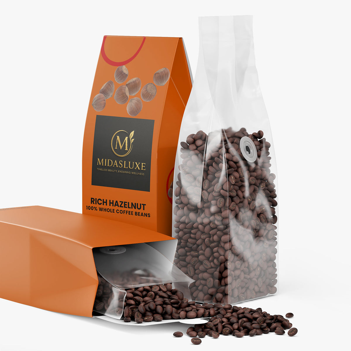 Rich Hazelnut Coffee (Medium Roast) - Midas Luxe
