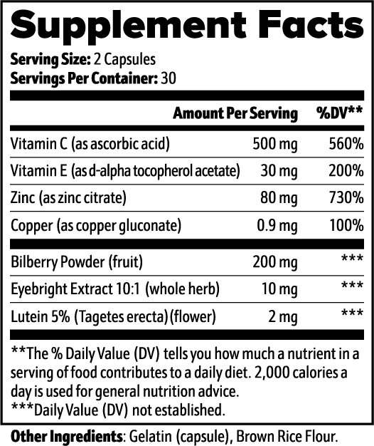 Vision Support Eye Health Supplement - Midas Luxe