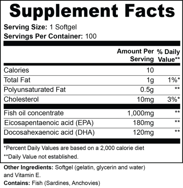 Omega-3 EPA 180mg + DHA 120mg - Image 2