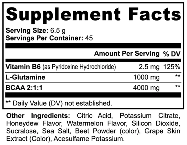 BCAA Post Workout Powder (Honeydew/Watermelon) - Image 2